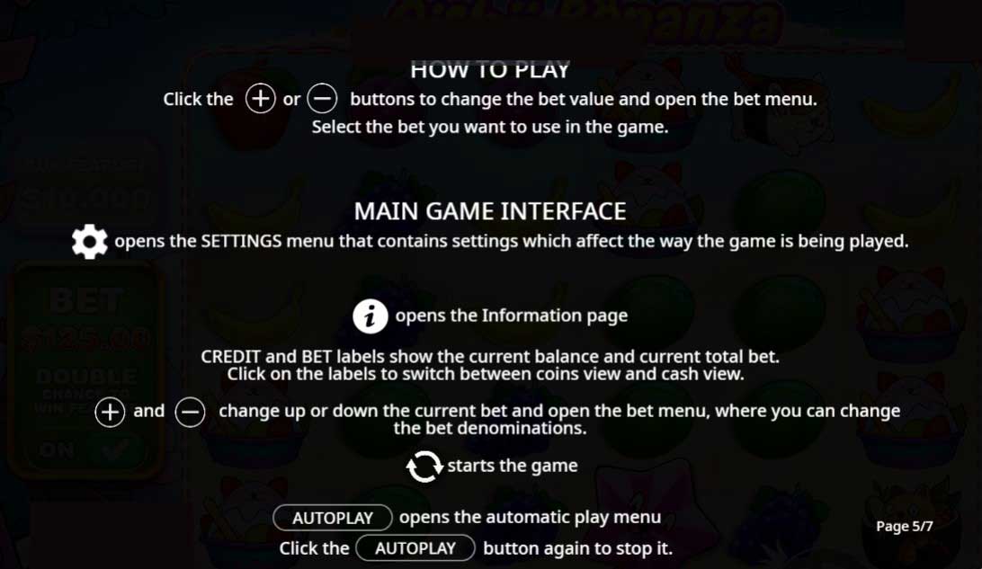 Oishii Bonanza slot game how to play and main game interface